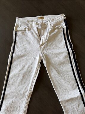MOTHER Insider Crop Step Fray Jeans Women's 27 Whipping the Racer